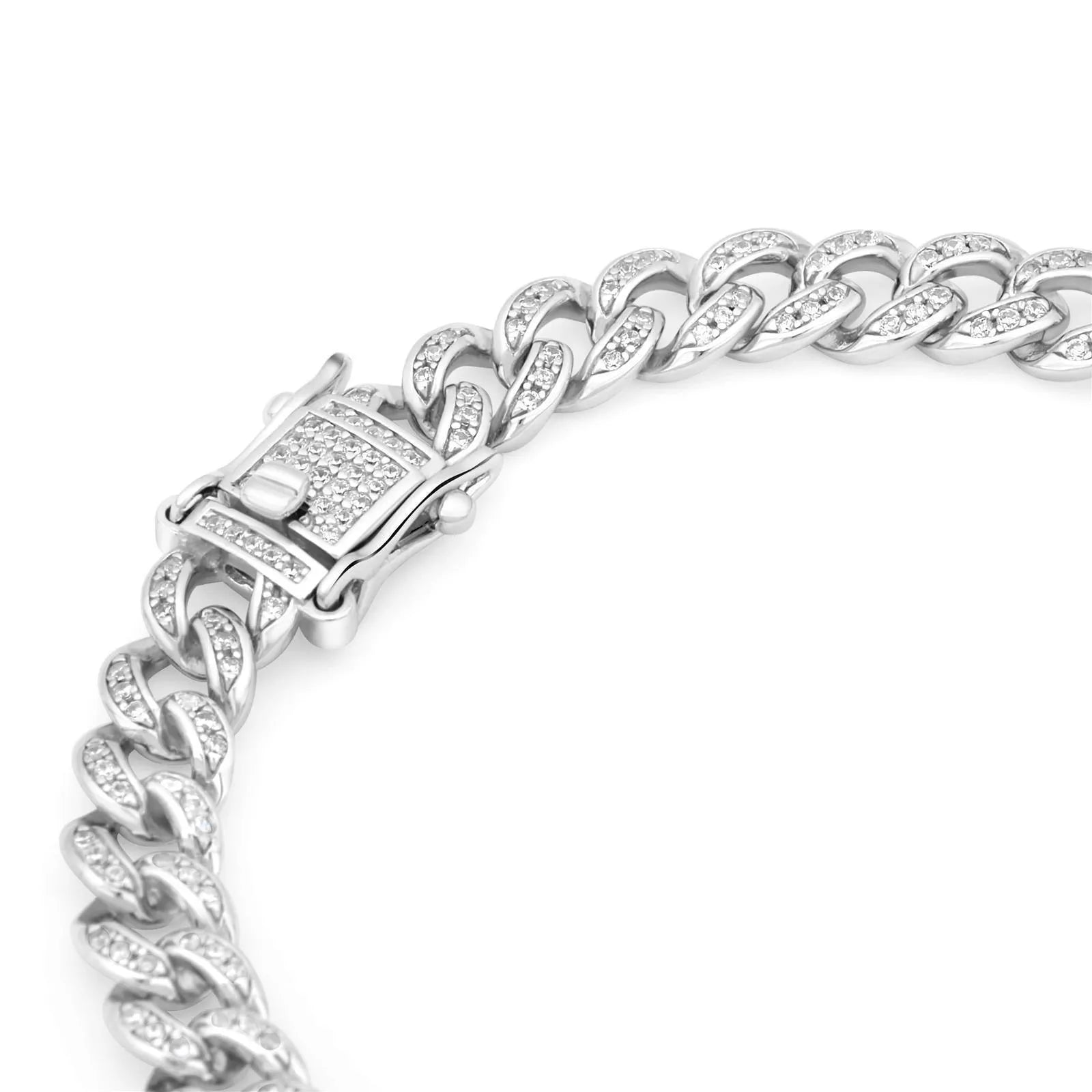Panzerarmband 7 mm Zirkonia 925 Sterling Silber - Tony Fein