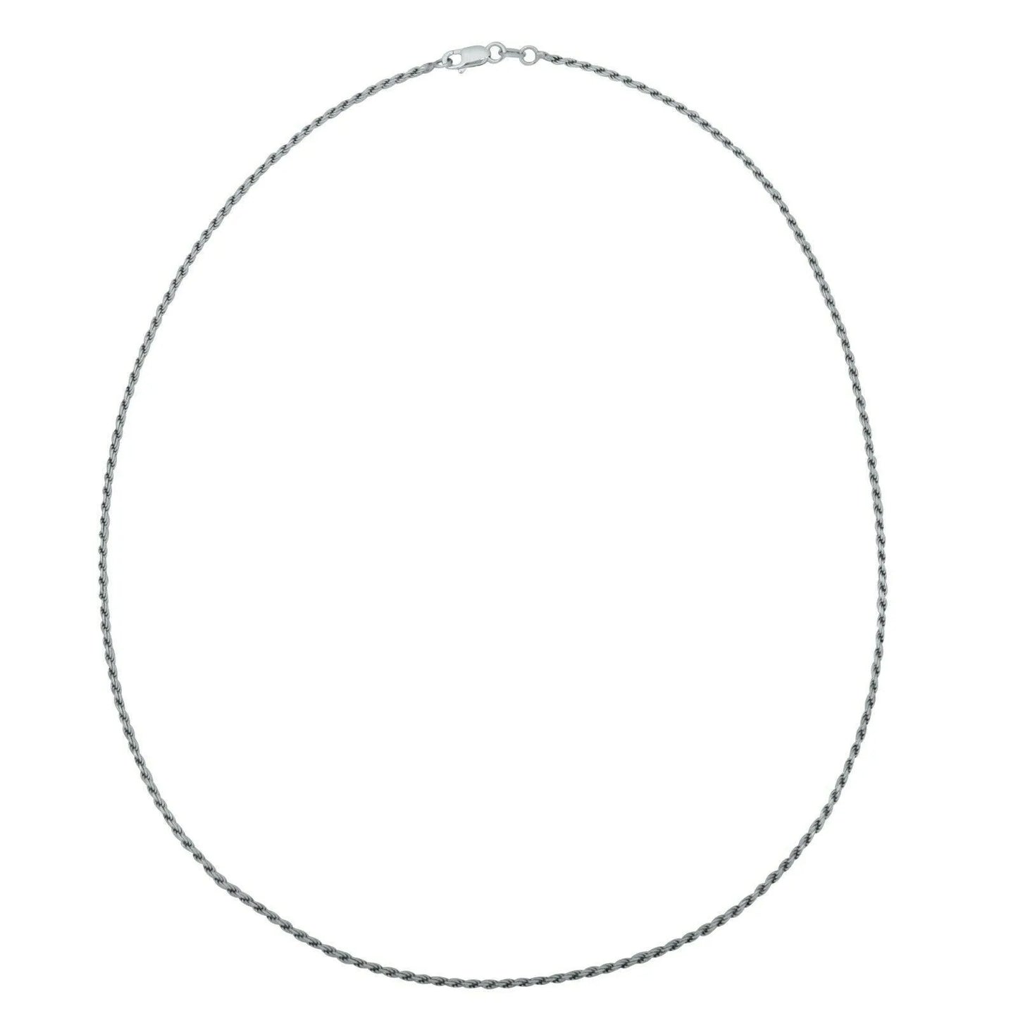 Kordelkette Rhodiniert 2 mm 925er Silber - Tony Fein