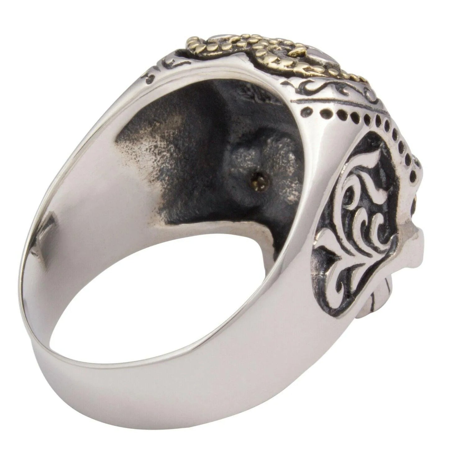 Totenkopf Ring Vergoldet 925er Silber - Tony Fein