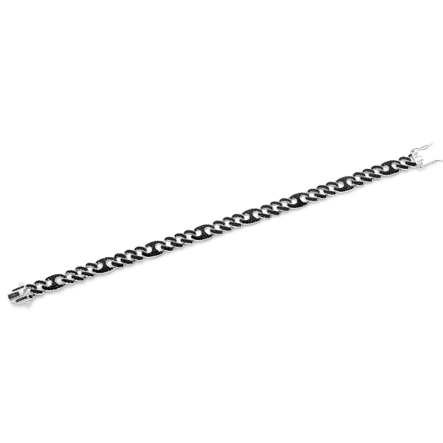 Panzerarmband Zirkonia 8mm 925er Silber - Tony Fein