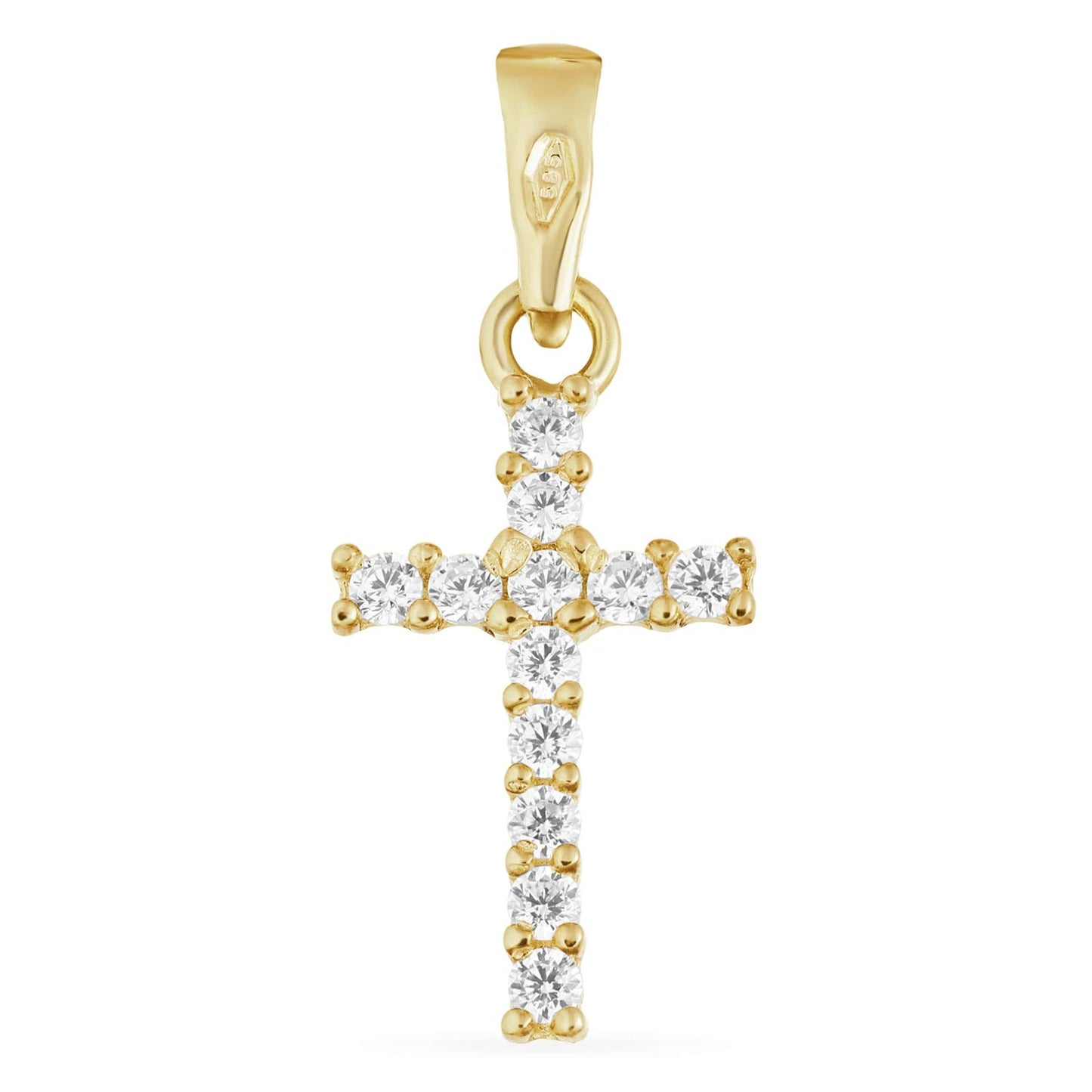 Kreuz Kette Blau 585er Gold - Tony Fein