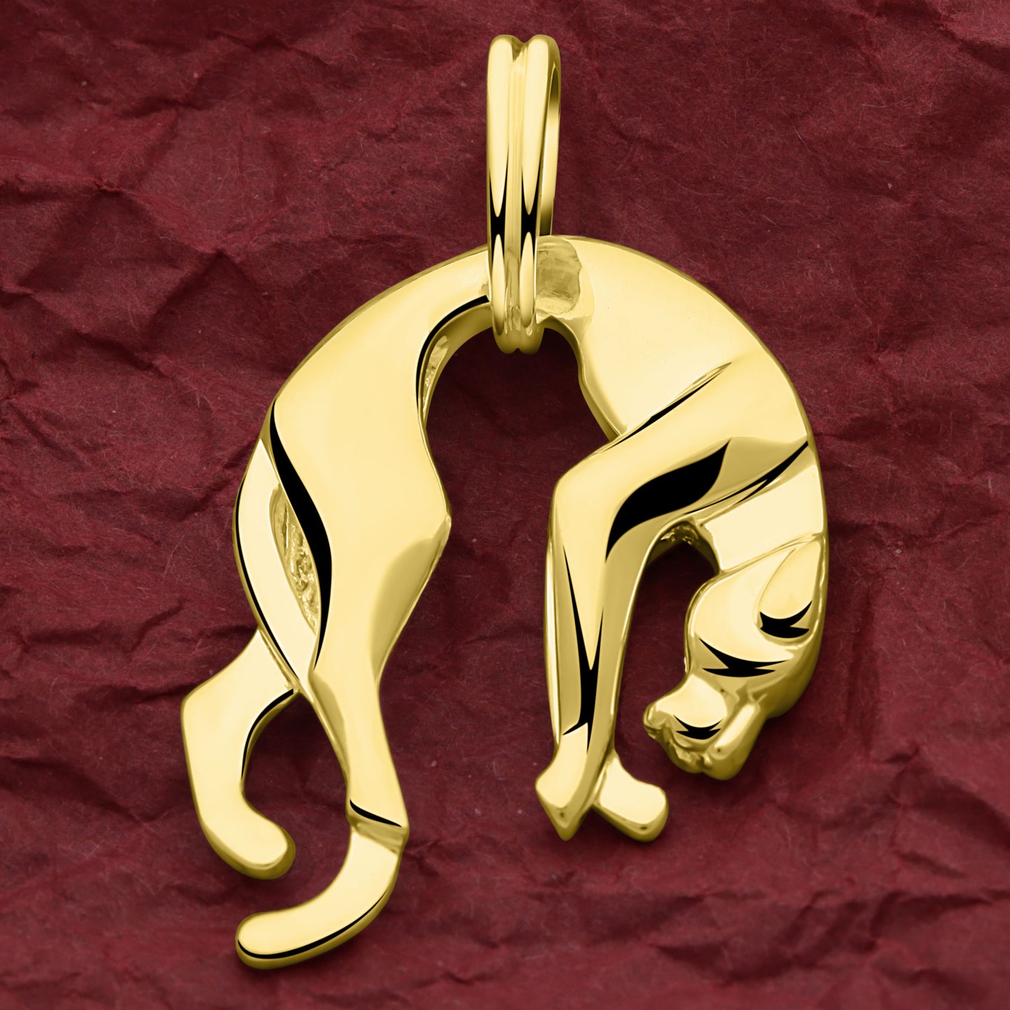 Pantheranhänger Groß 585er Vergoldet - Tony Fein