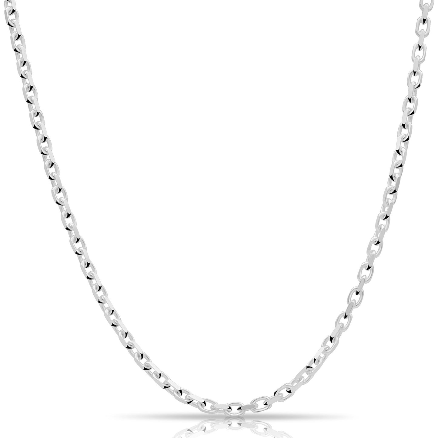 Tony Fein Ankerkette 4mm 925er Silber Massiv Hergestellt in Italien mir Zertifikat und Geschenkverpackung Karabinerverschluss Halskette Silberkette für Damen Herren Frauen Männer