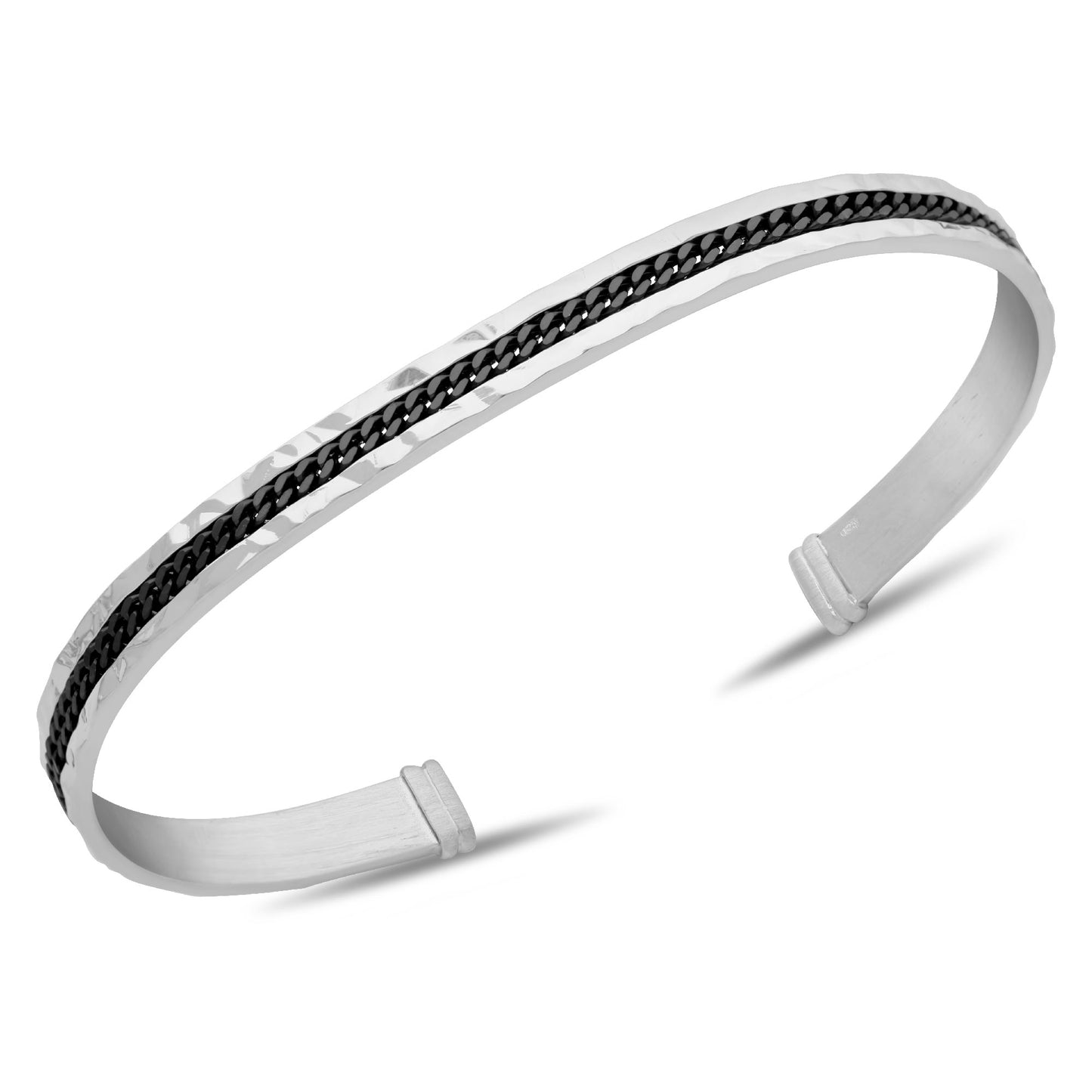 Armreif 925er Silber Schwarz