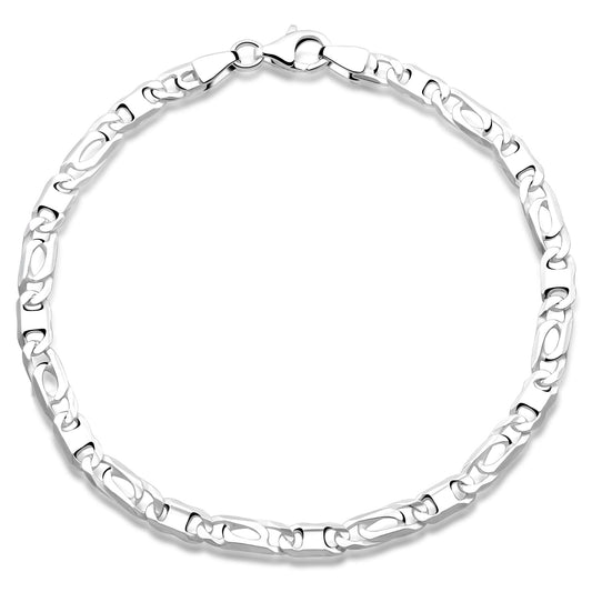 Griechisches Armband 4mm 925er Silber - Tony Fein