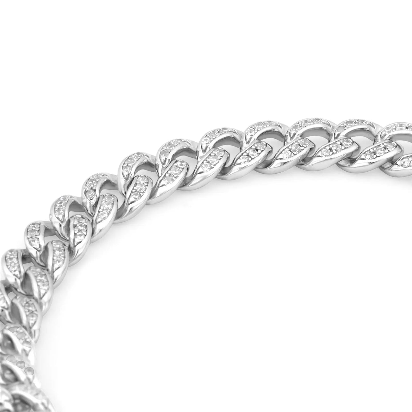 Panzerarmband 7 mm Zirkonia 925 Sterling Silber - Tony Fein