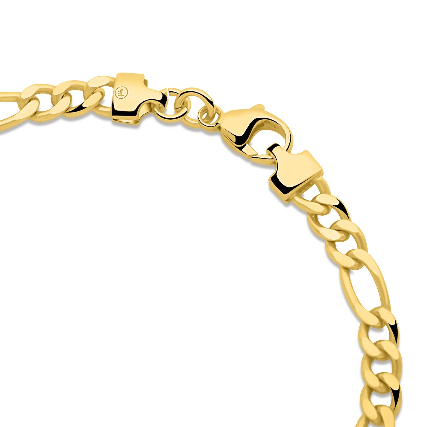 Figaroarmband 4,6 mm 585er Vergoldet