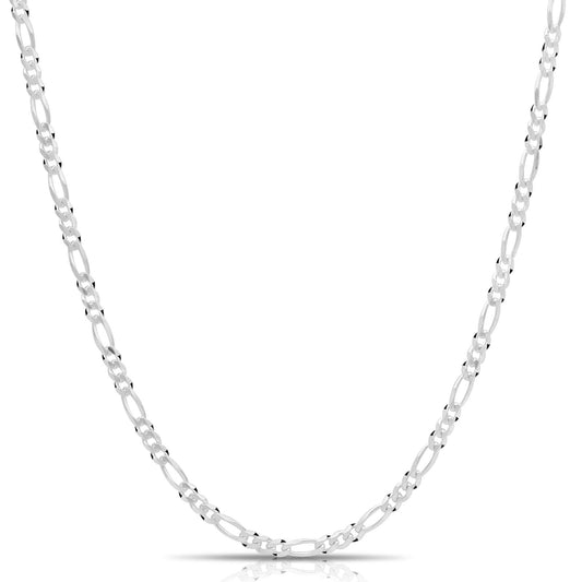 Figarokette 4mm Massiv 925 Sterling Silber Halskette Herren Damen Made in Italy - Tony Fein