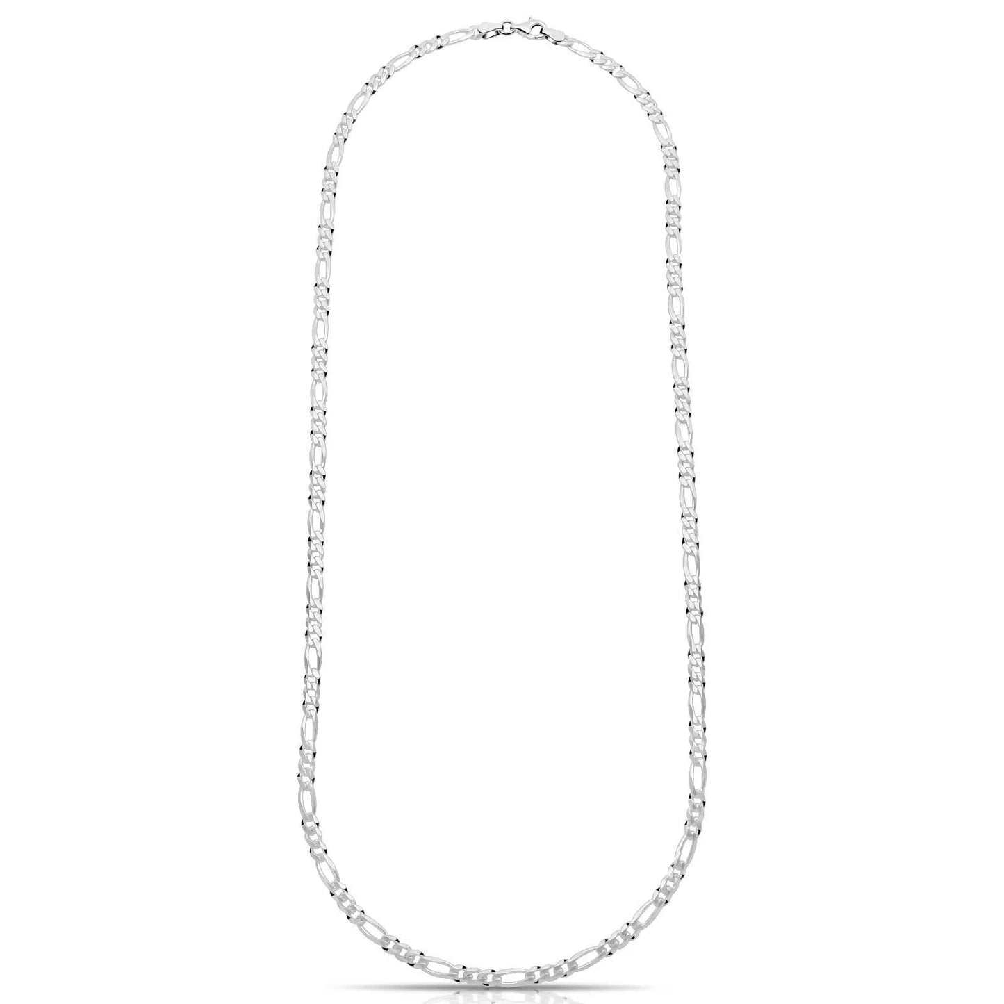 Figarokette 3,5mm Massiv 925 Sterling Silber Halskette Herren Damen Made in Italy - Tony Fein