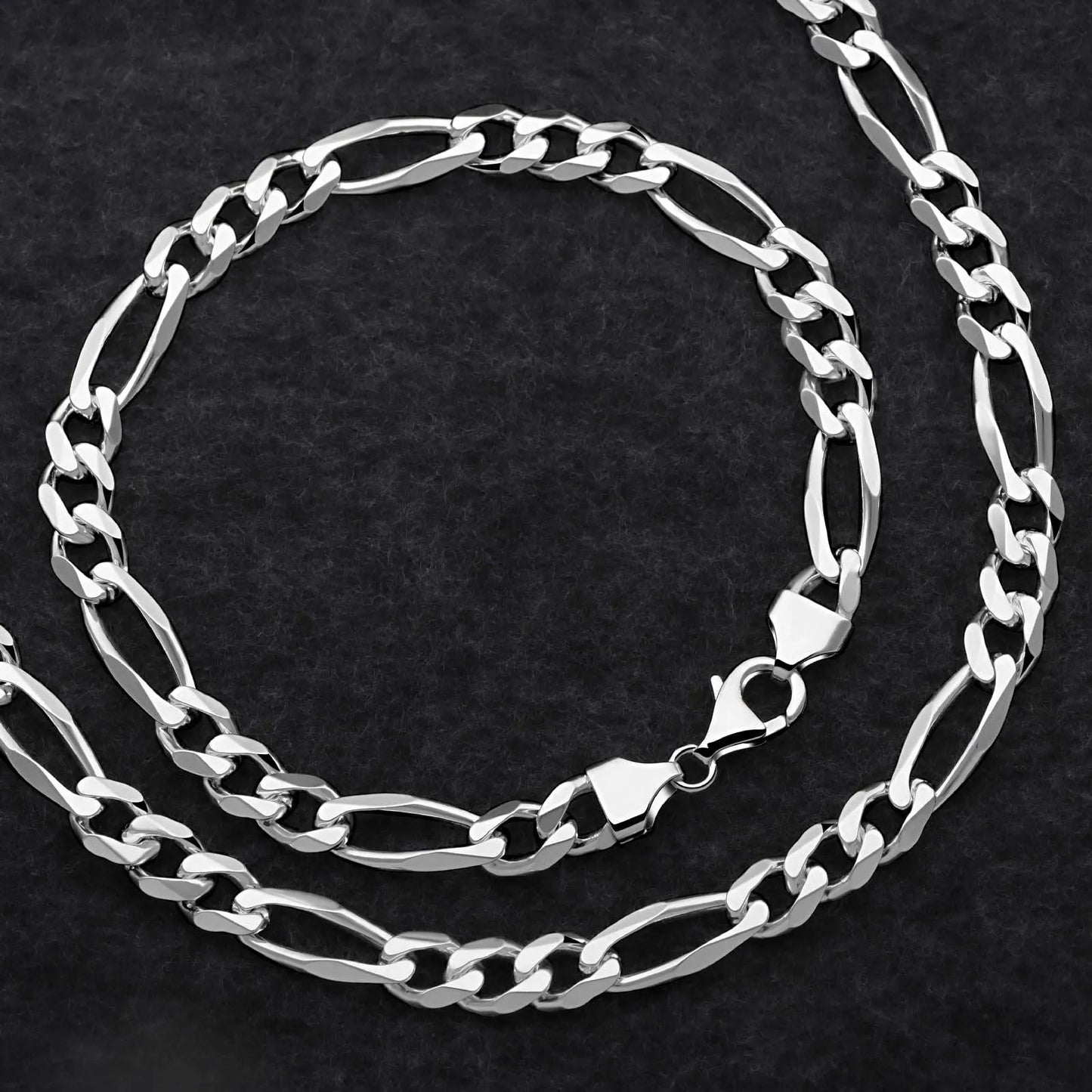 Figarokette 7mm 925er Silber - Tony Fein