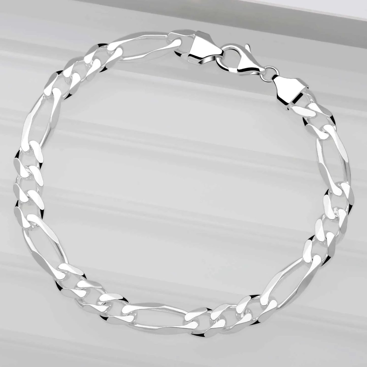 Figarokette 7mm 925er Silber - Tony Fein