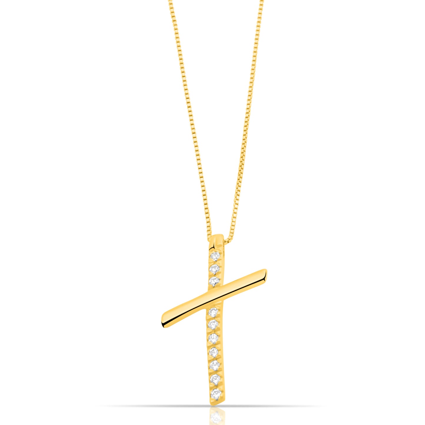 Kreuz Kette 375er Gold