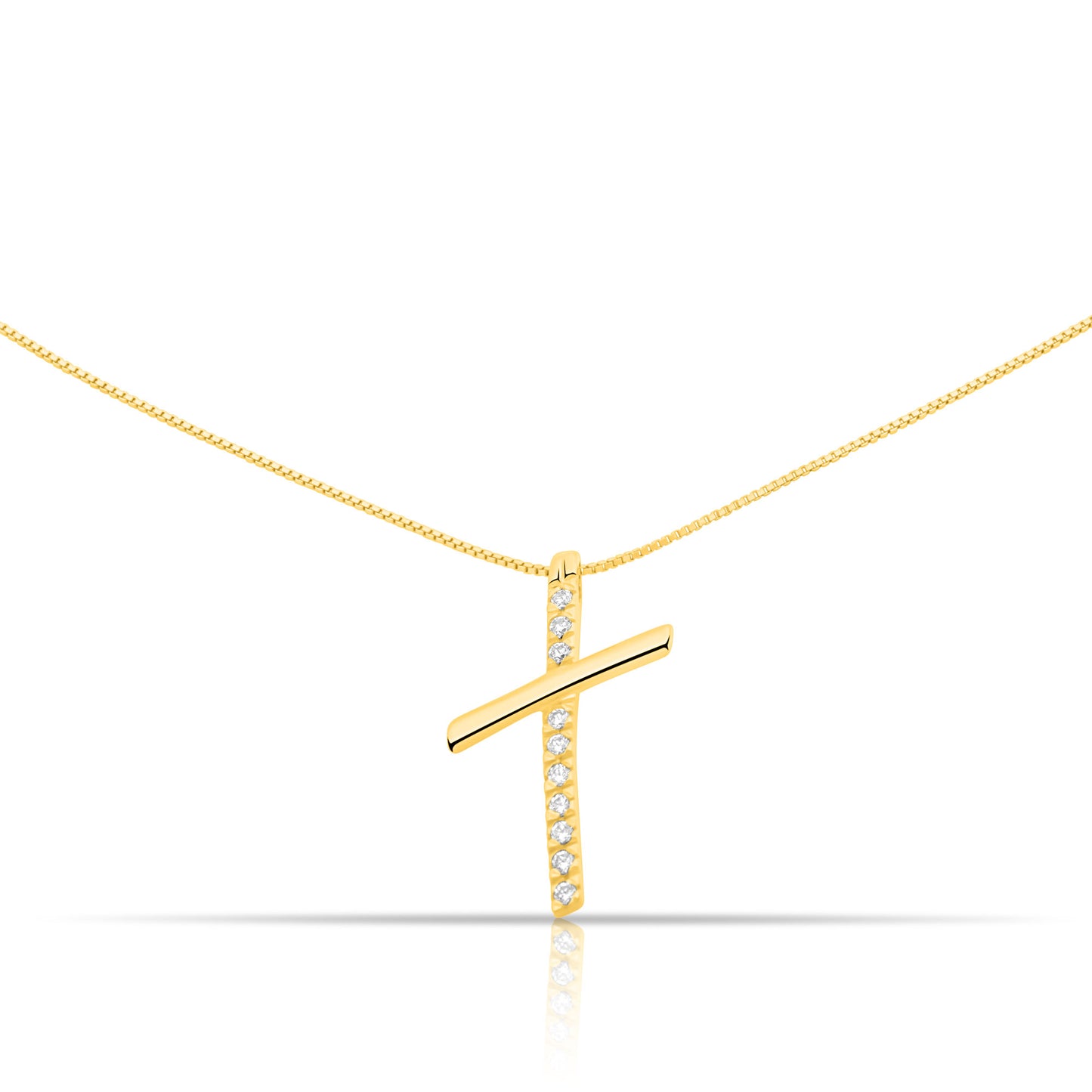 Kreuz Kette 375er Gold