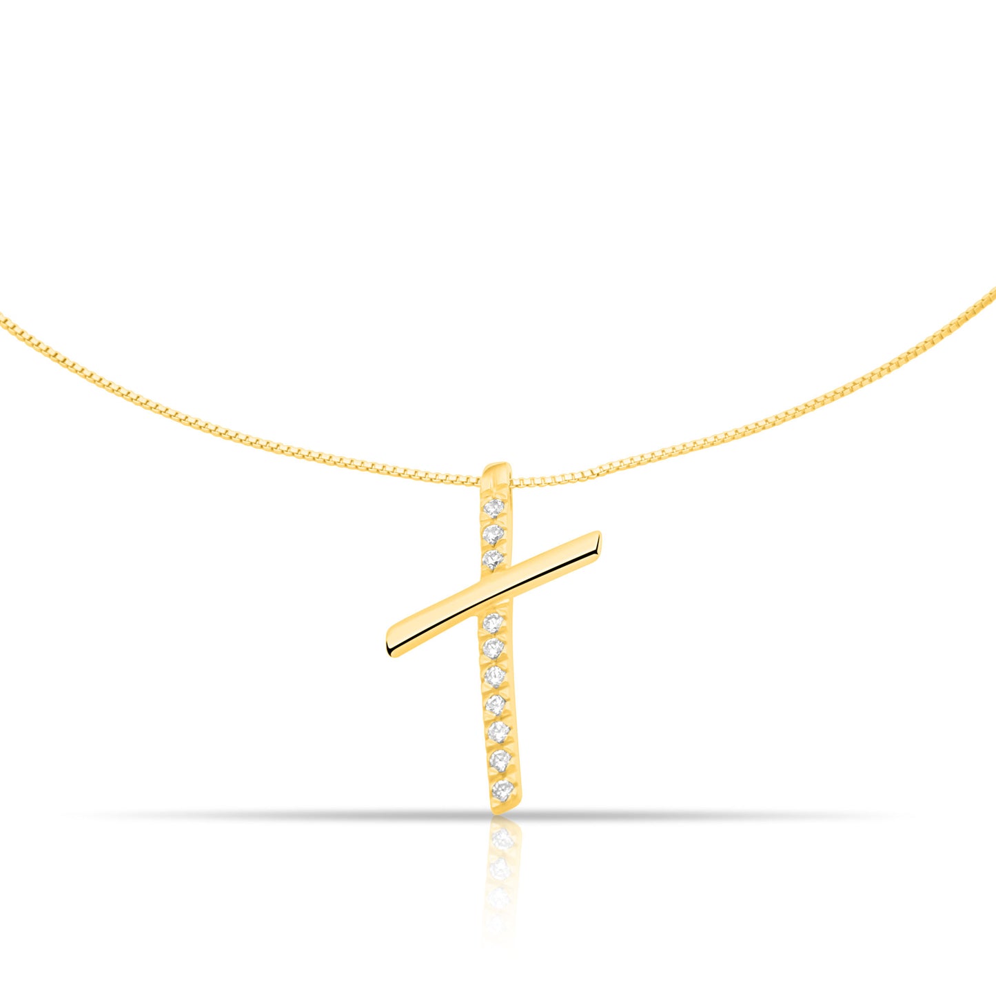 Kreuz Kette 375er Gold