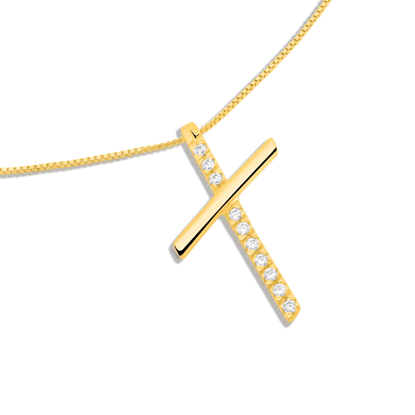 Kreuz Kette 375er Gold