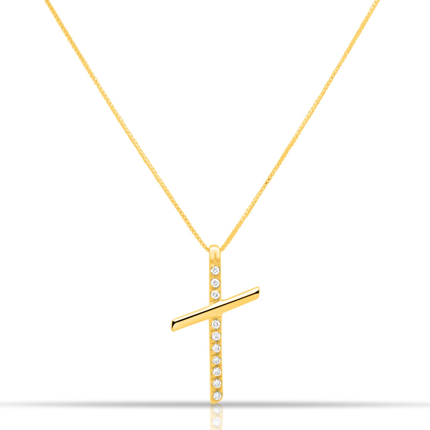 Kreuz Kette 375er Gold