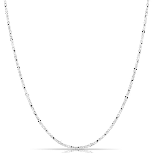 Königskette 1,8mm Vierkant 925er Silber Massiv - Tony Fein