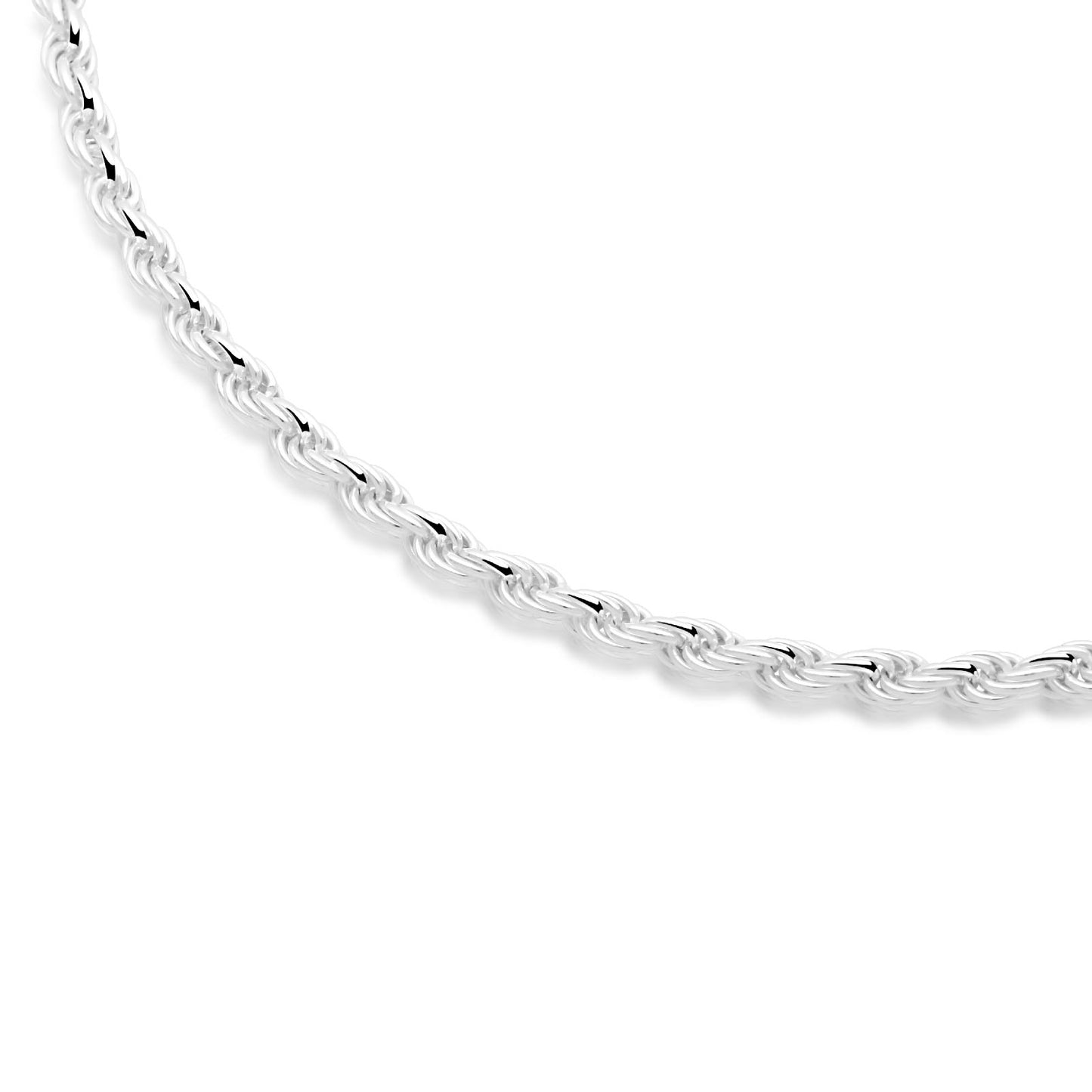 Kordelkette 3mm Silber
