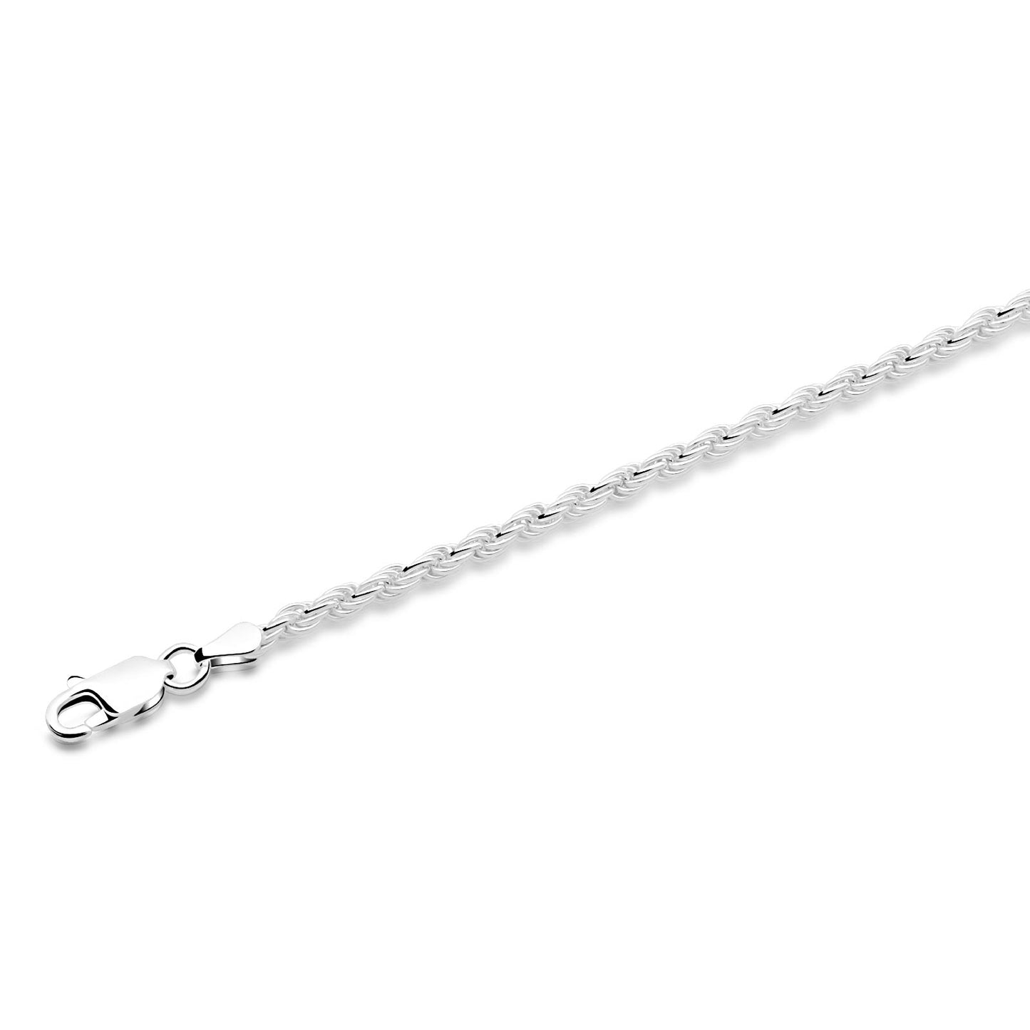 Kordelkette 3mm Silber