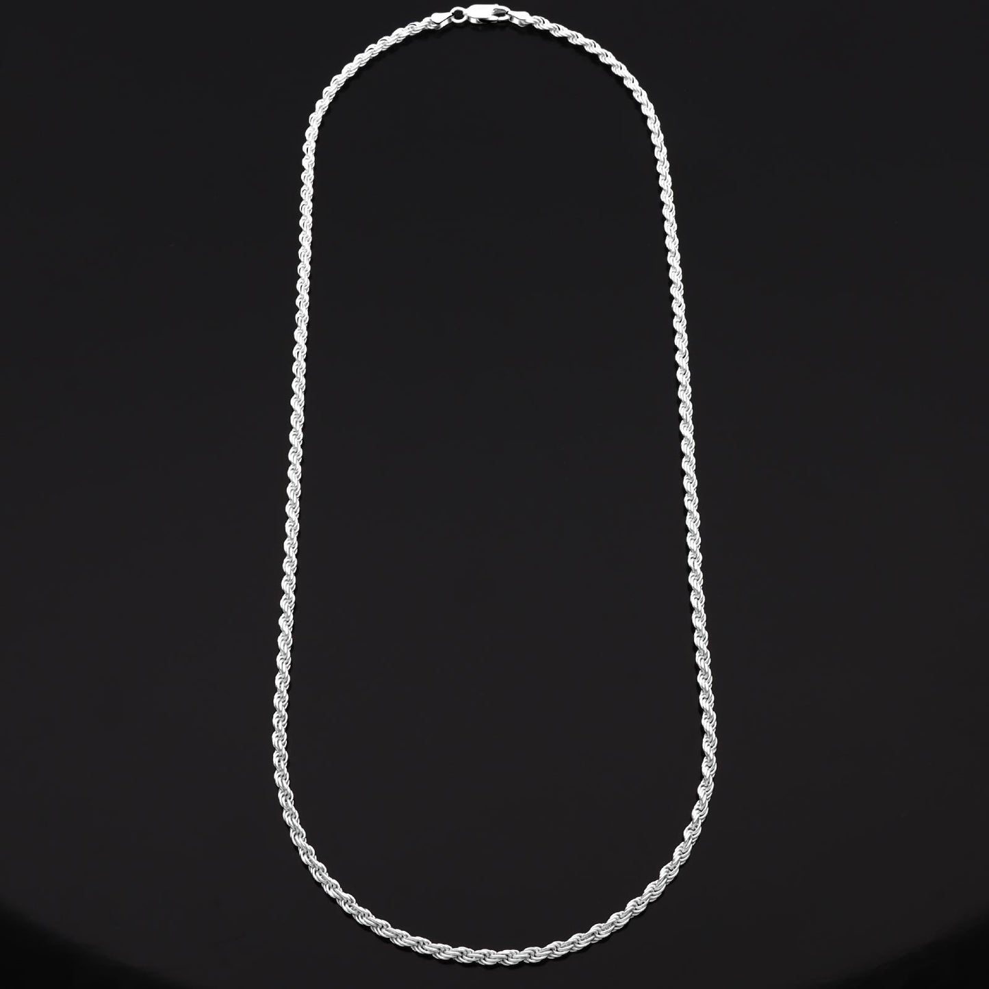 Kordelkette 3mm Silber