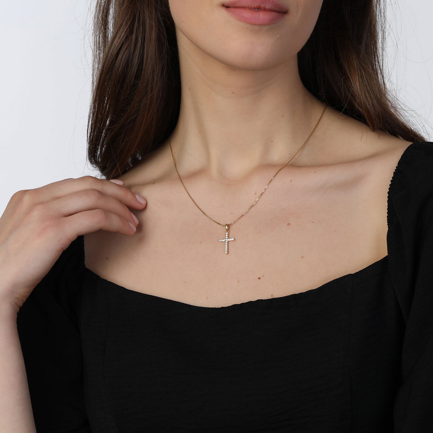 Kreuz Kette 585er Gold - Tony Fein