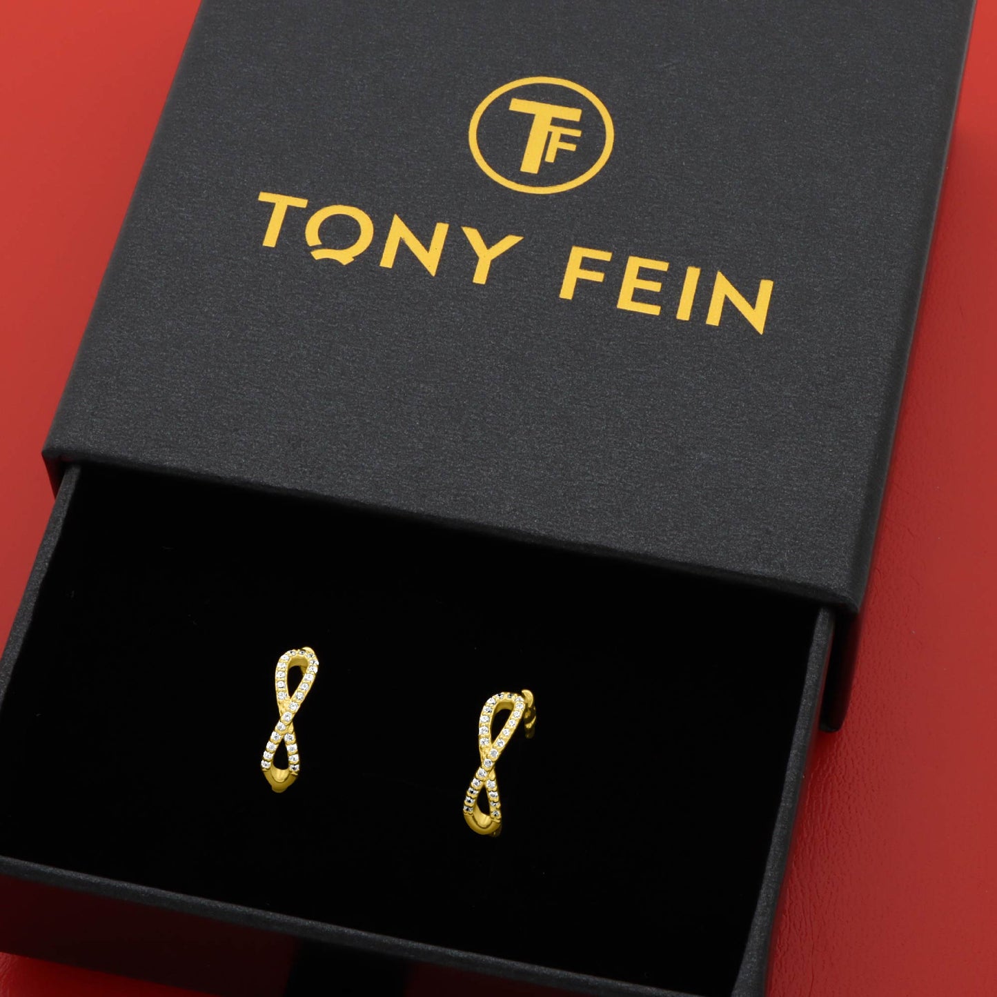 Creolen Unendlichkeit 585er Vergoldet Zirkonia - Tony Fein