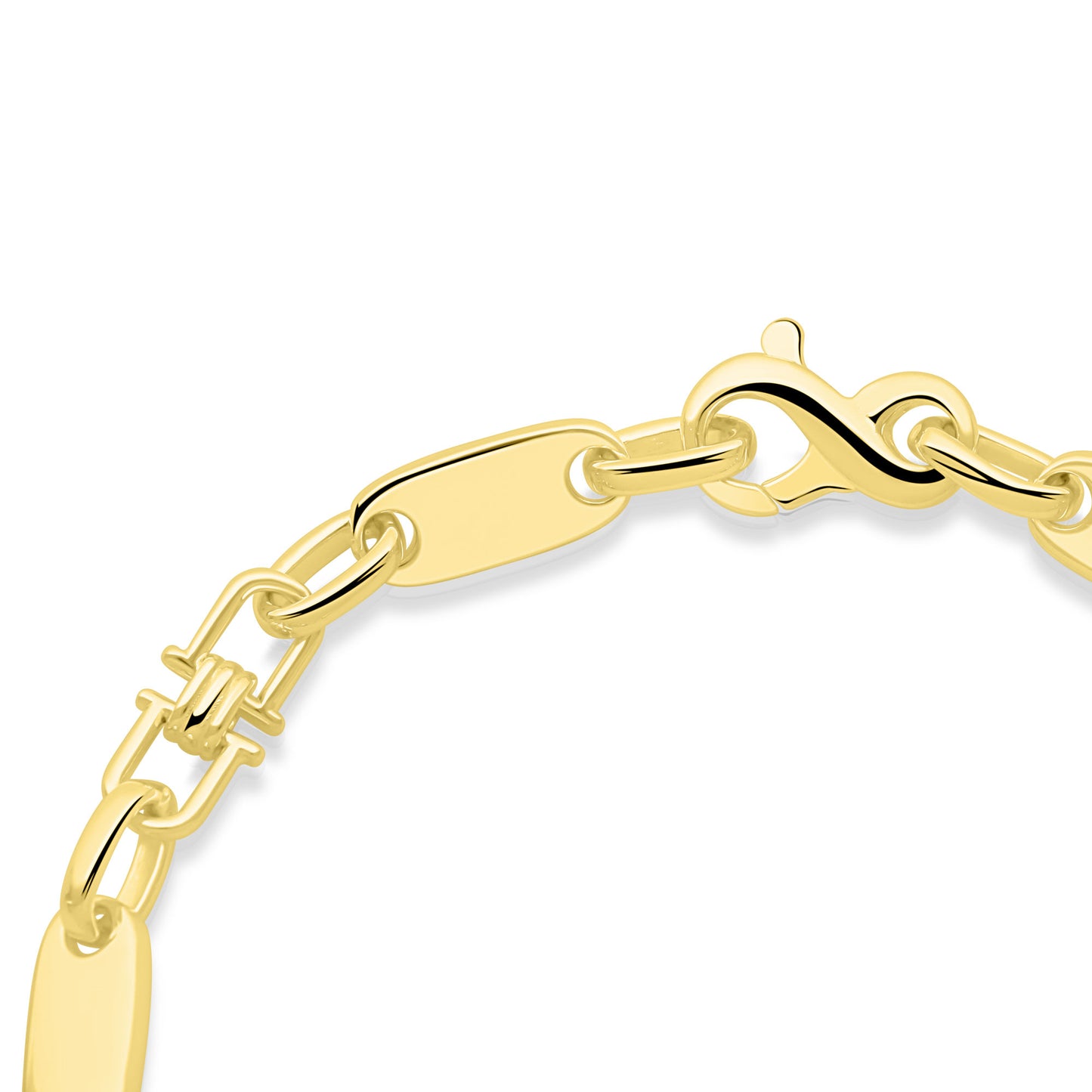 Plattenarmband 6mm 585er Vergoldet - Tony Fein