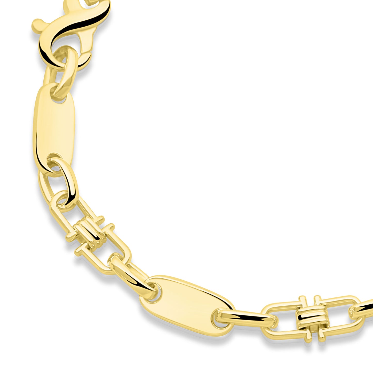 Plattenarmband 6mm 585er Vergoldet - Tony Fein