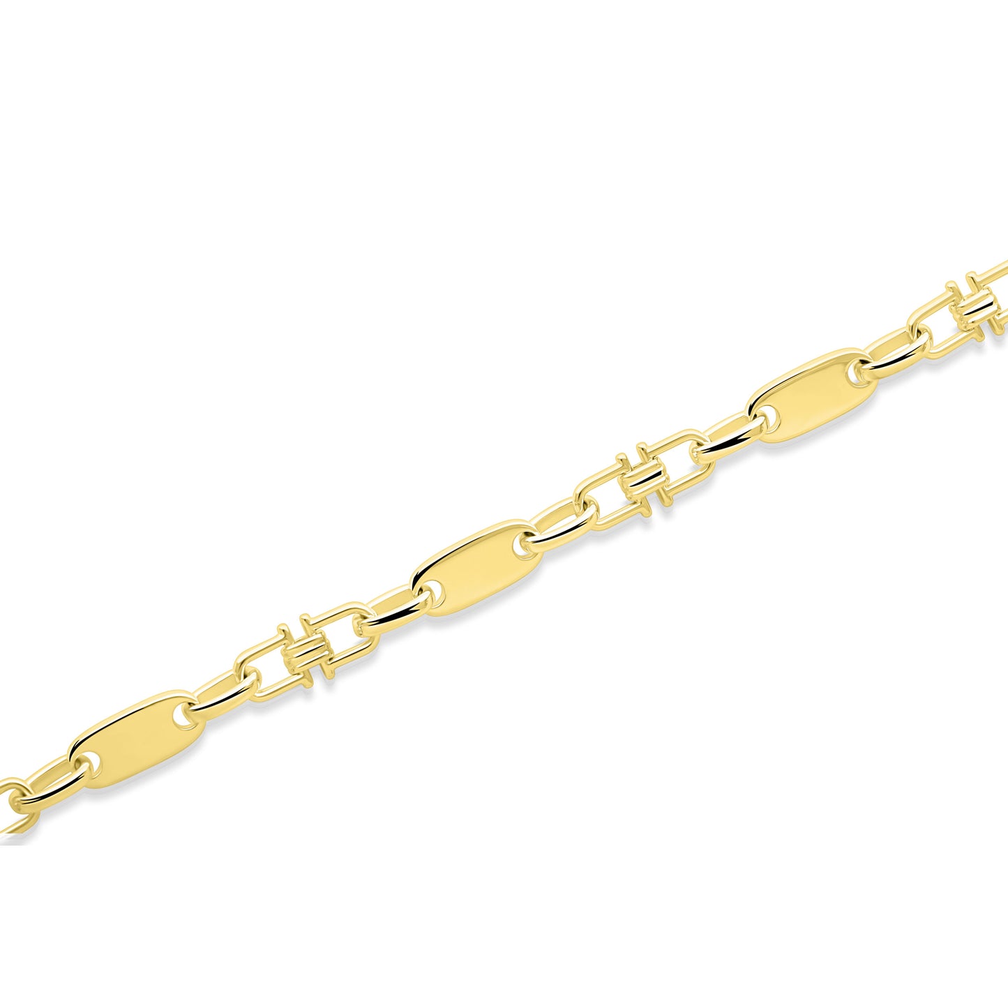 Plattenarmband 6mm 585er Vergoldet - Tony Fein