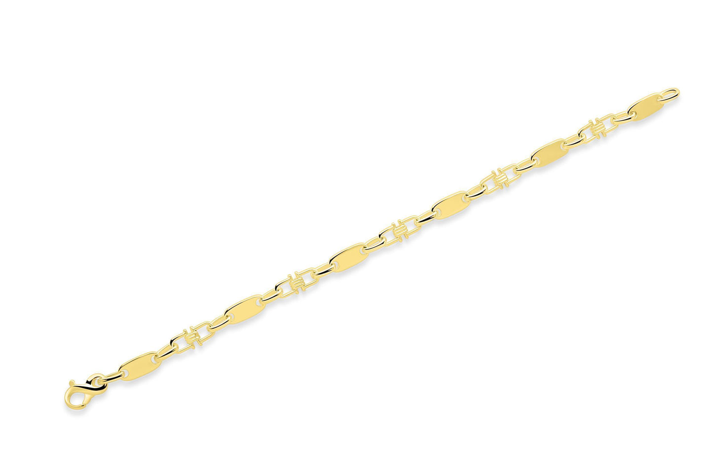 Plattenarmband 6mm 585er Vergoldet - Tony Fein