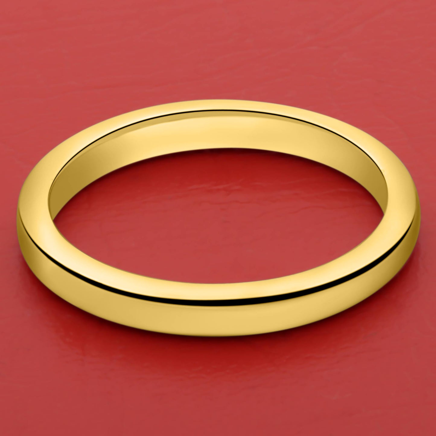 Bandring 3mm 14 Karat Vergoldet