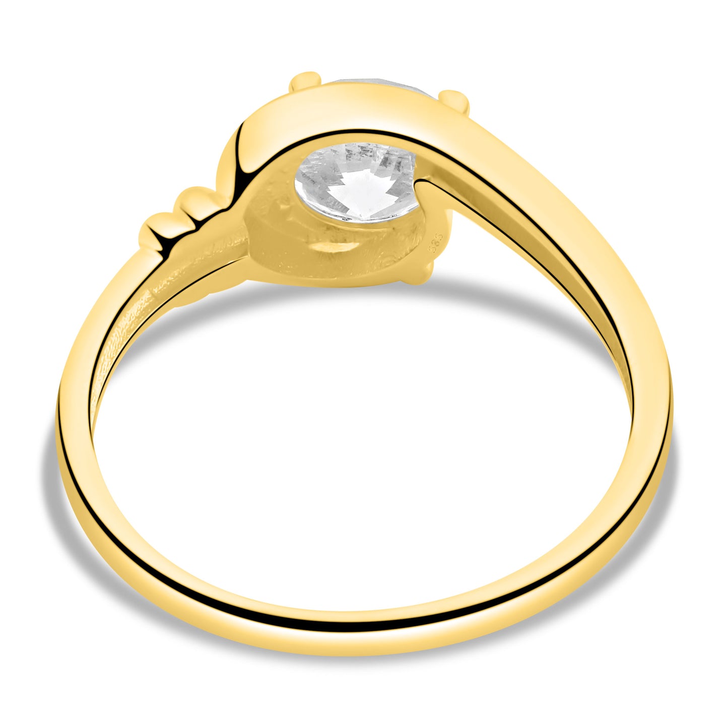 Ring 585er Gold Zirkonia Weiß