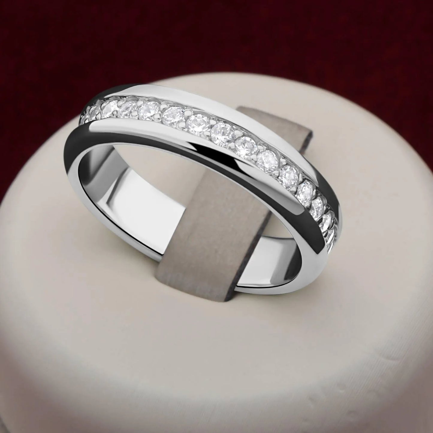 Pave Ring 5mm Zirkonia 925er Silber - Tony Fein