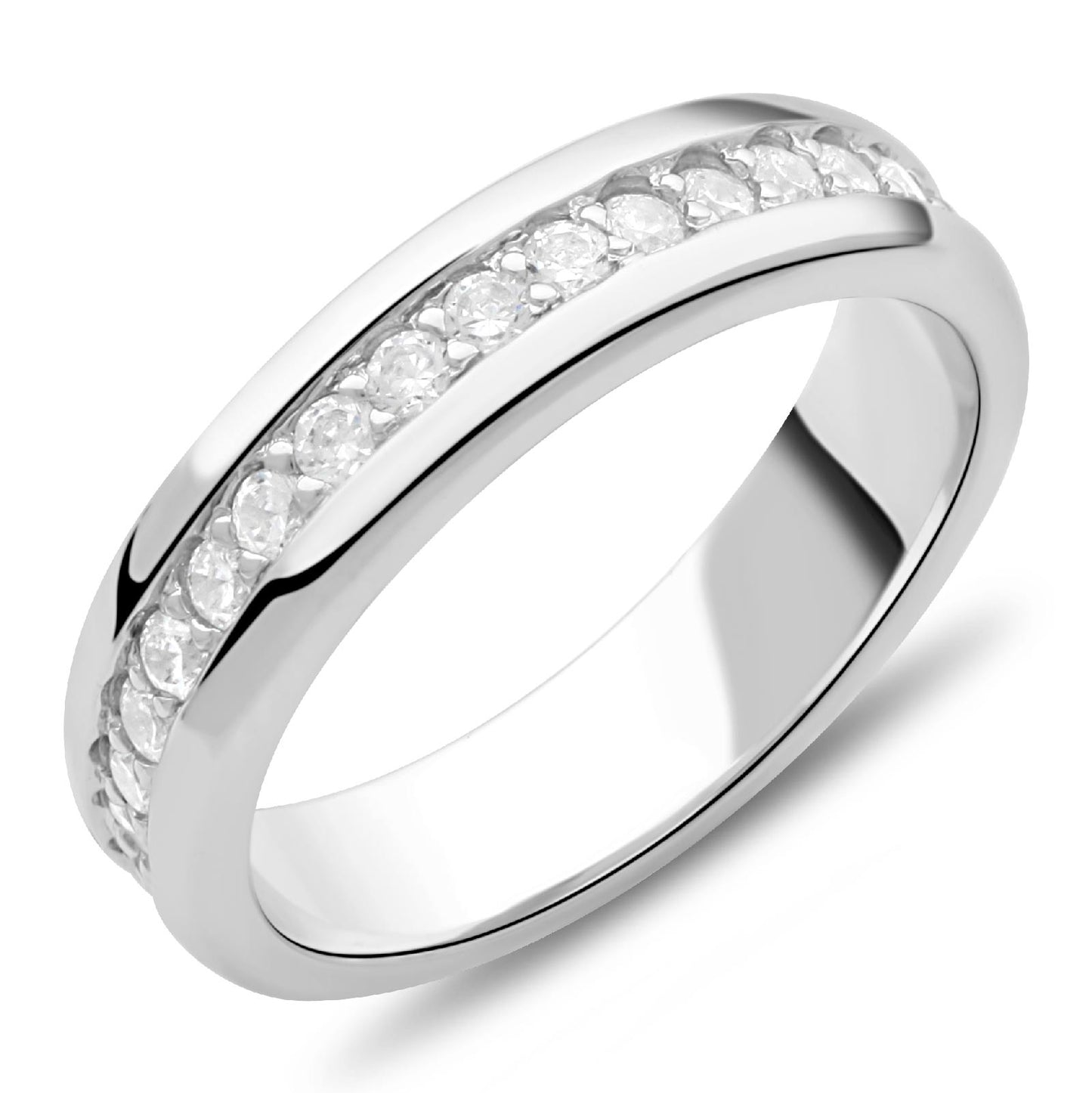 Pave Ring 5mm Zirkonia 925er Silber - Tony Fein