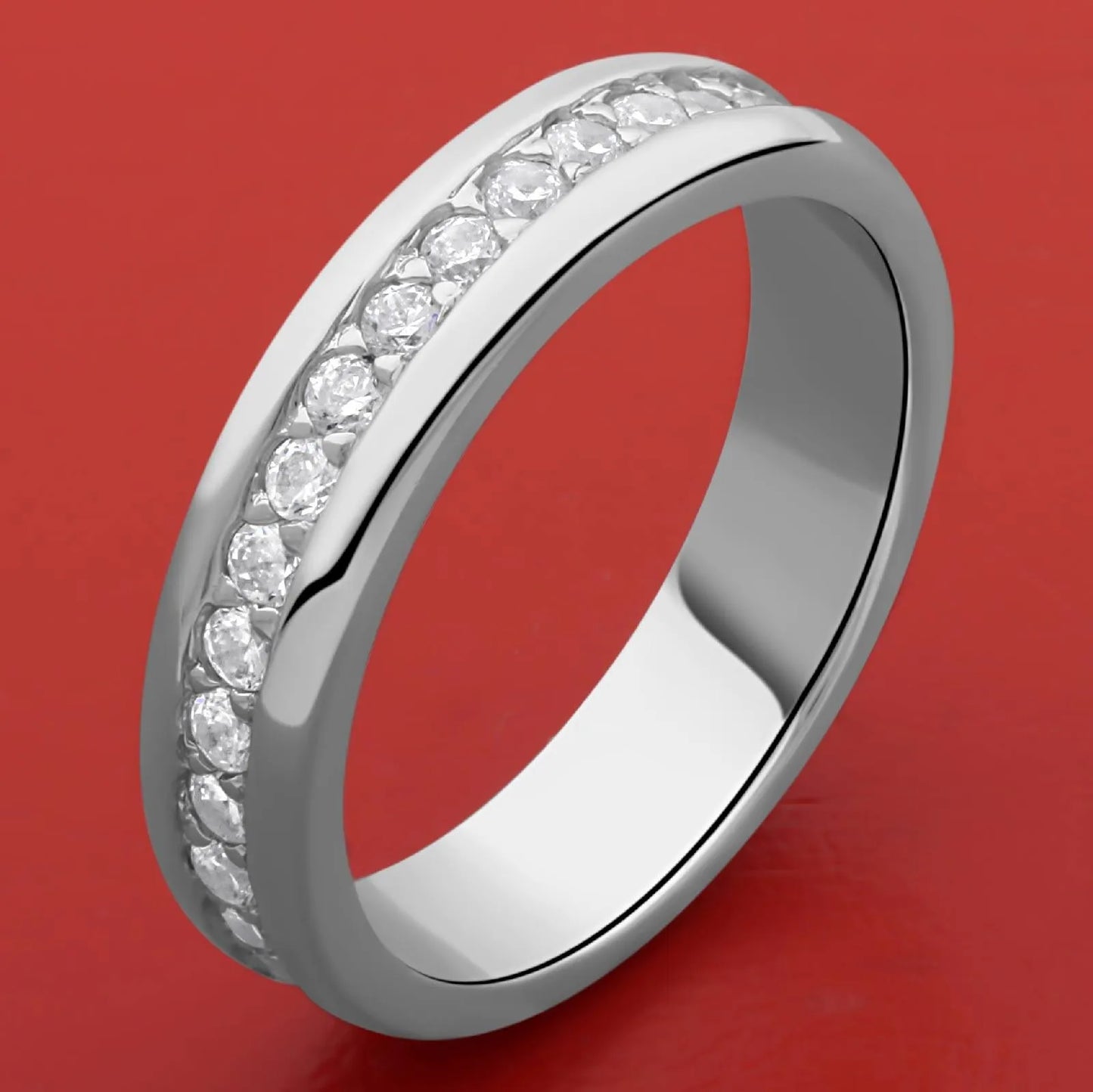 Pave Ring 5mm Zirkonia 925er Silber - Tony Fein