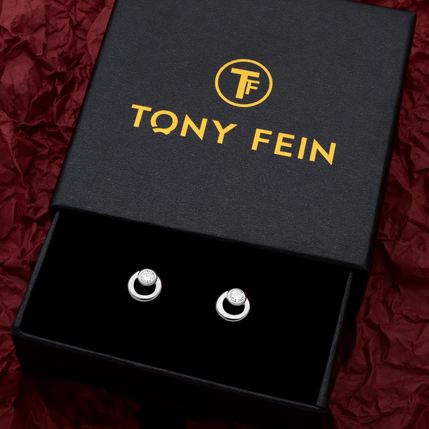 Ohrstecker Rund 925er Silber Zirkonia