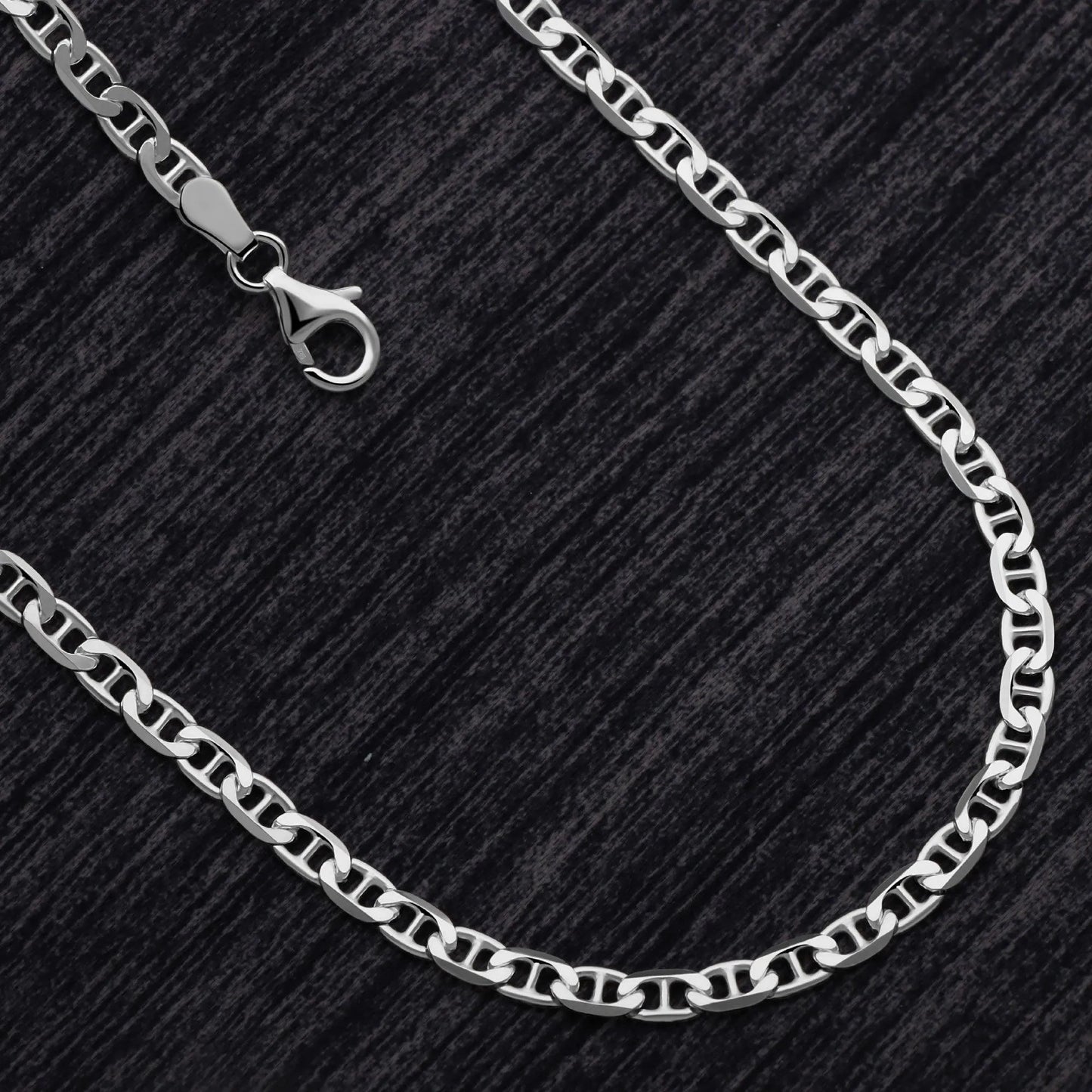 Stegpanzerarmband 3,5mm 925er Silber - Tony Fein