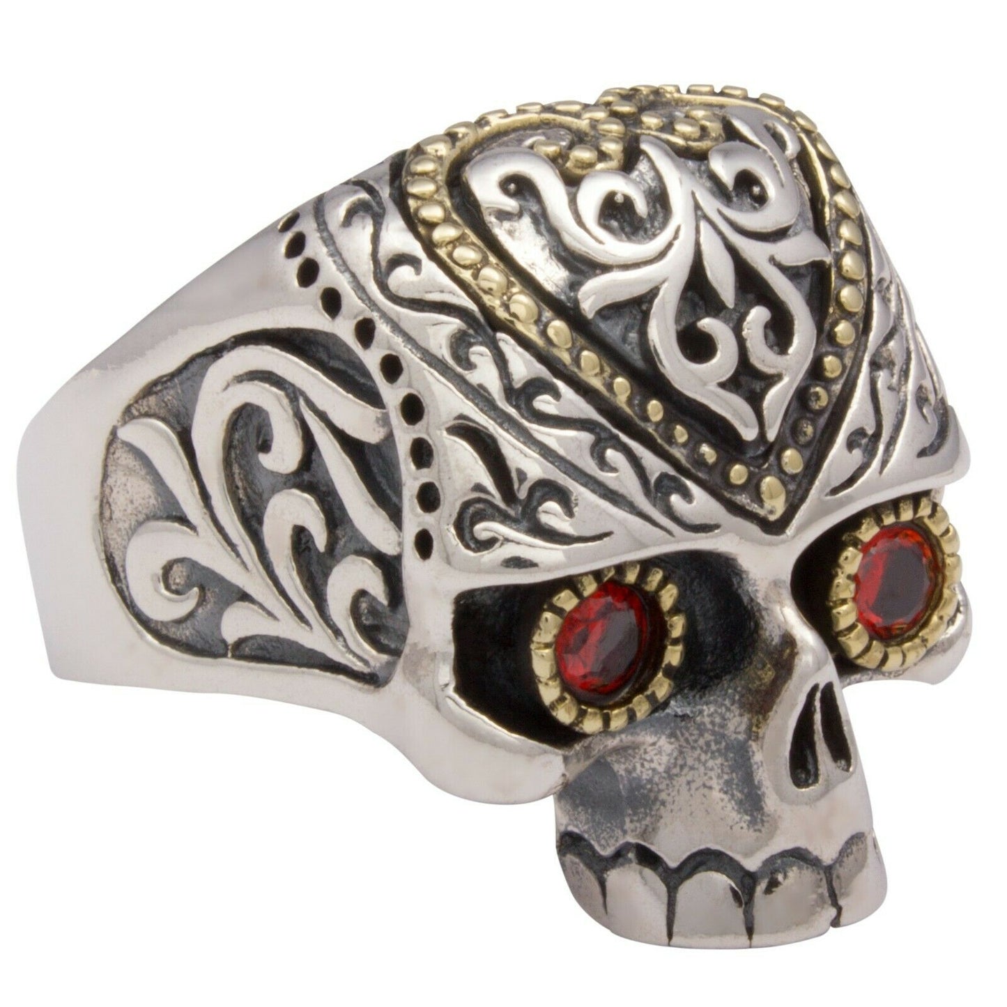 Totenkopf Ring Vergoldet 925er Silber - Tony Fein
