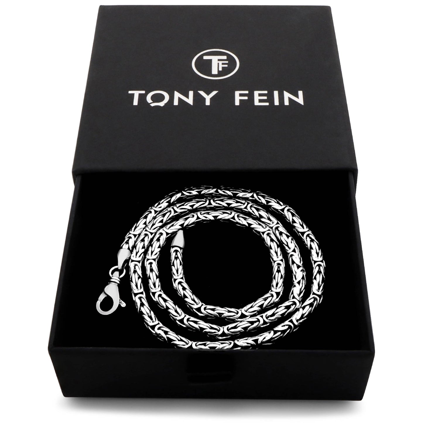 Königskette 4 mm Oxidiert 925er Silber - Tony Fein