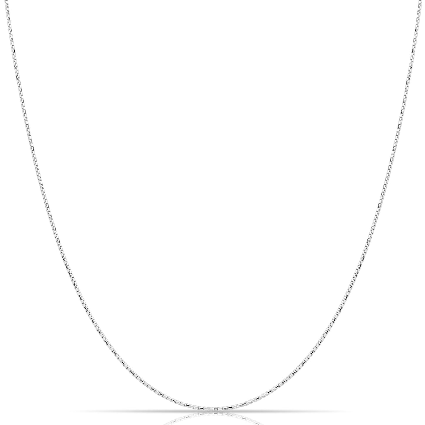 Venezianerkette Rund 1mm Rhodiniert