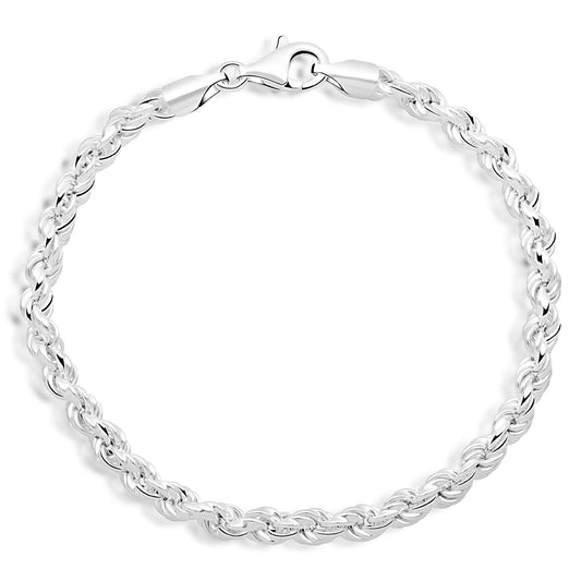 Kordelarmband 5 mm 925er Sterling Silber Massiv