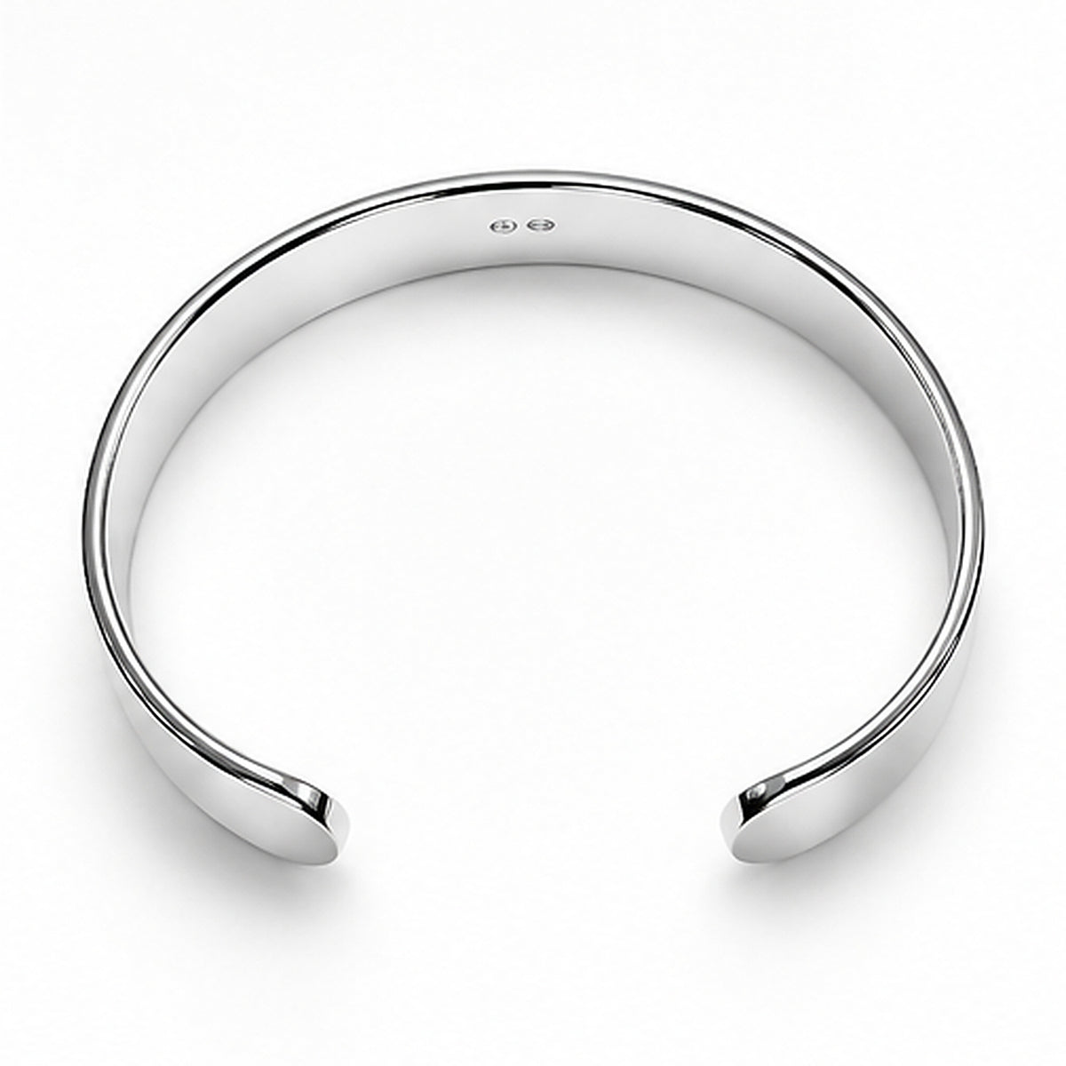 Breiter Armreif PURE Massiv 925er Sterling Silber Hochglanzpoliert