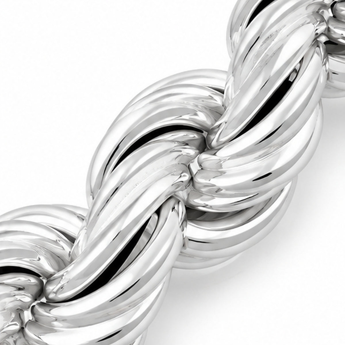 Kordelarmband 10 mm 925er Sterling Silber Massiv