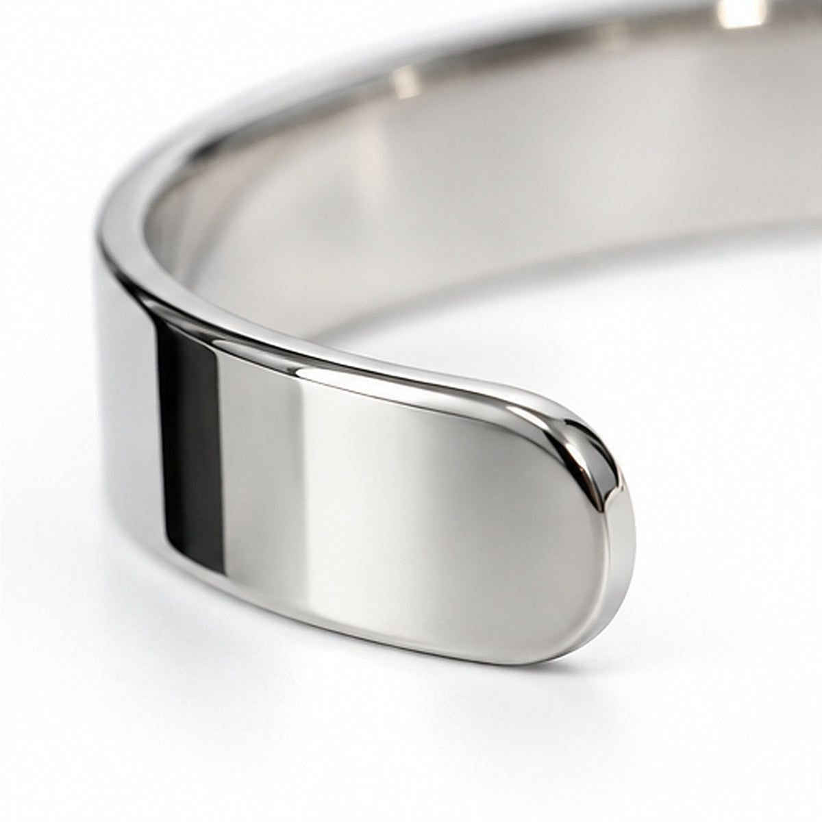 Breiter Armreif PURE Massiv 925er Sterling Silber Hochglanzpoliert