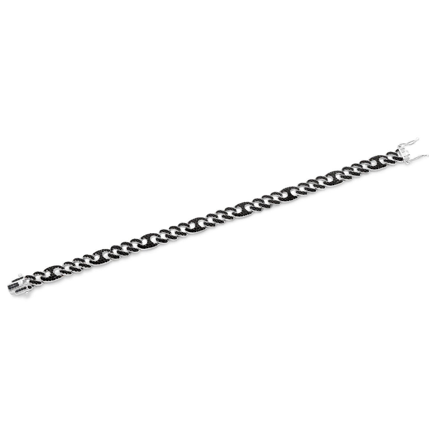 Panzerarmband Kaffebohnen 8 mm 925er Sterling Silber Massiv
