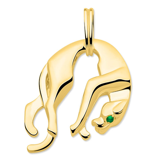 Pantheranhänger Groß 585er Vergoldet