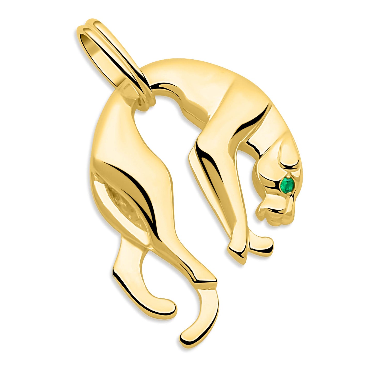 Pantheranhänger Groß 585er Vergoldet