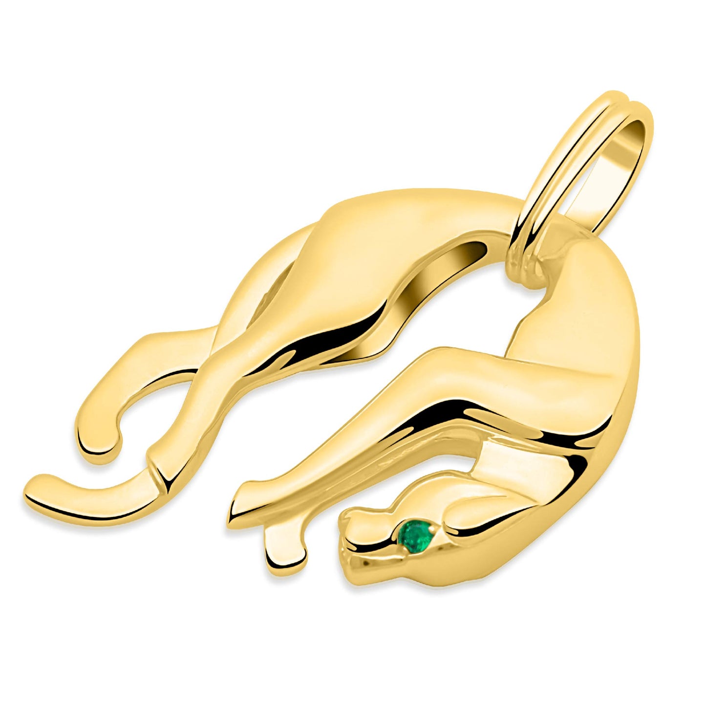 Pantheranhänger Groß 585er Vergoldet