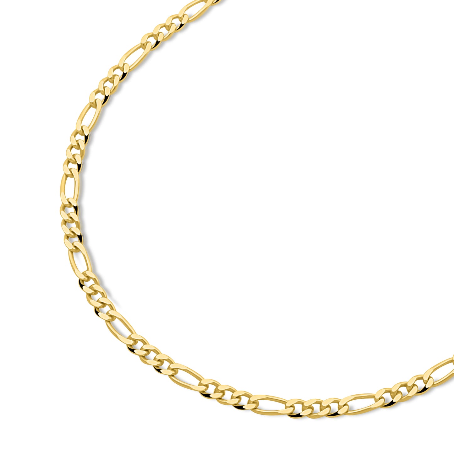 Figarokette 3 mm 585er Vergoldet