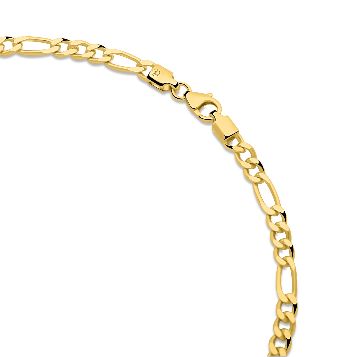 Figarokette 3 mm 585er Vergoldet